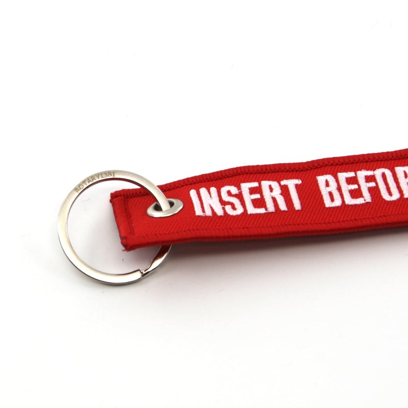 Rotary13B1 INSERT BEFORE FLIGHT Keychain - Red - Image 2